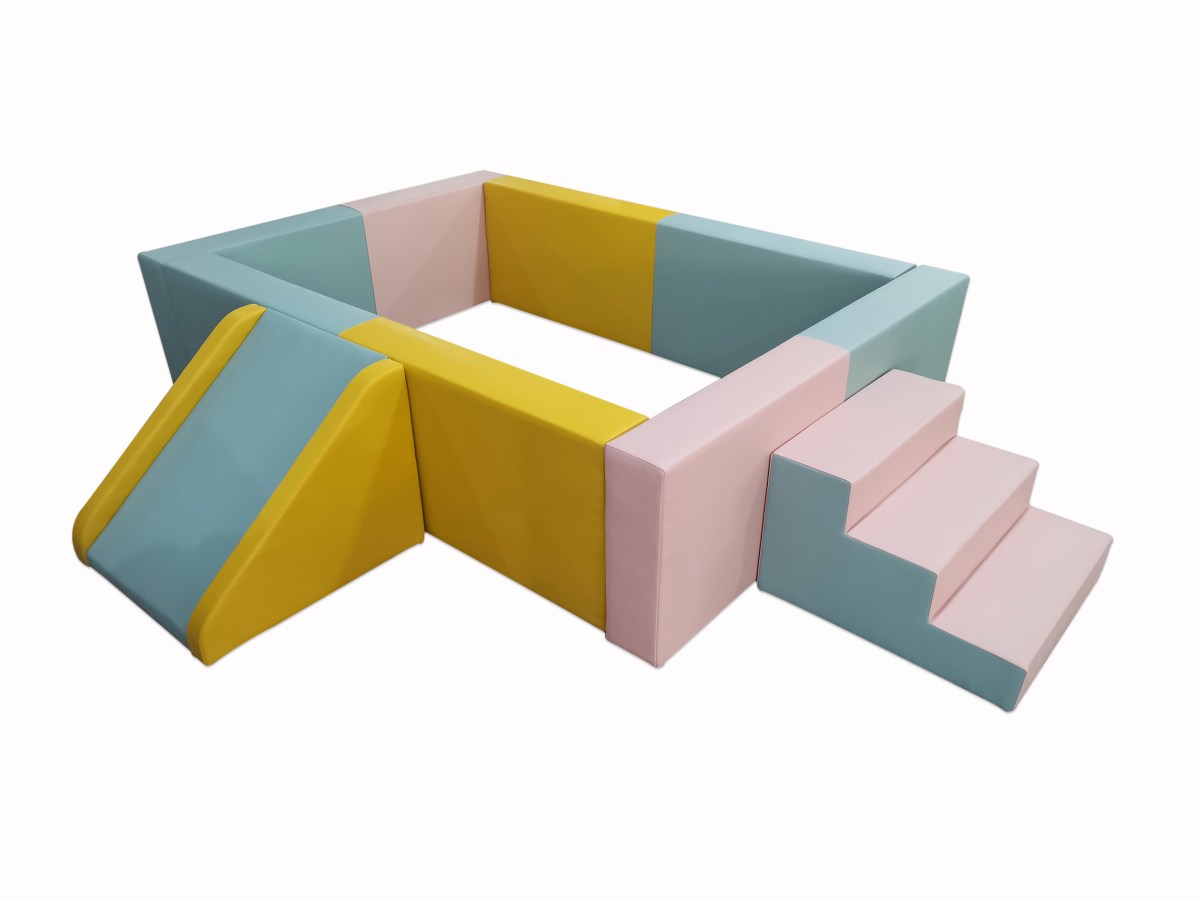 Free shipping rectangular ball pit with stair and slide RT007A CITFUN