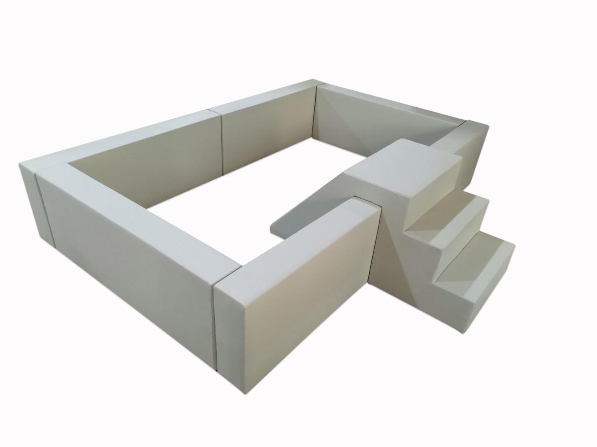 Free shipping 150x240cm rectangular ball pit with stair and slide RT