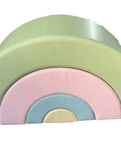 pastel color soft play rainbow